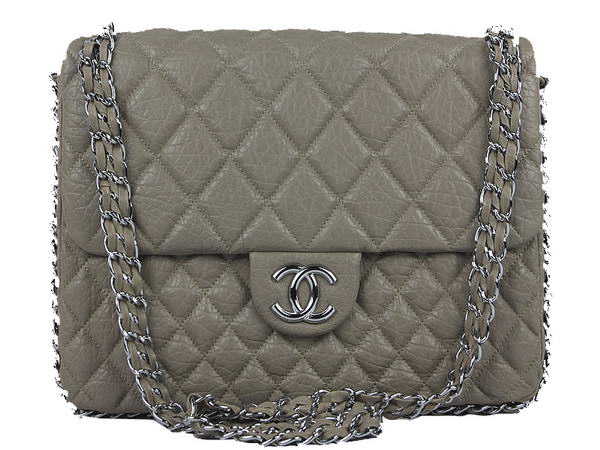AAA Chanel Double Flap Bag Original Bubble Leather A50166 Grey Online